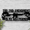 Second Amendment Metal Sign - Right To Bear Arms Sign - Gun Permit Sign - Fathers Day Gift - Metal Sign - Housewarming