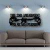 Second Amendment Metal Sign - Right To Bear Arms Sign - Gun Permit Sign - Fathers Day Gift - Metal Sign - Housewarming