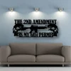 Second Amendment Metal Sign - Right To Bear Arms Sign - Gun Permit Sign - Fathers Day Gift - Metal Sign - Housewarming - Second Amendment