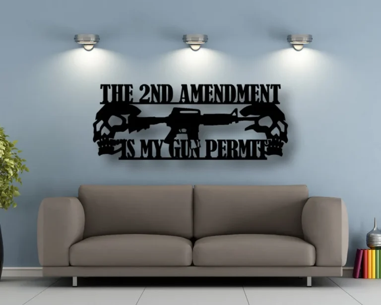 Second Amendment Metal Sign - Right To Bear Arms Sign - Gun Permit Sign - Fathers Day Gift - Metal Sign - Housewarming - Second Amendment