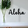 Aloha Metal Sign, Wall Decor, Entryway Sign, Beach Art, Hawaii Decor, Metal Aloha Sign, Hawaiian Gift, Metal Word Art From Hawaii