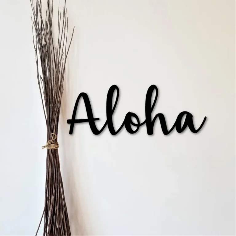 Aloha Metal Sign, Wall Decor, Entryway Sign, Beach Art, Hawaii Decor, Metal Aloha Sign, Hawaiian Gift, Metal Word Art From Hawaii