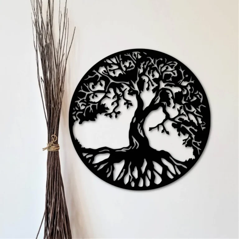 Metal Tree Of Life Wall Art, Tree Of Life Artwork, Metal Wall Art, Tree Decor, Metal Cutout For The Wall| Round Metal Tree Of Life