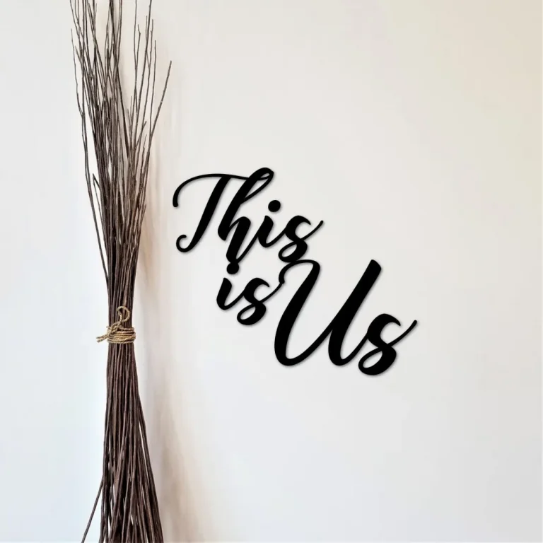 This Is Us Sign, Metal Wall Quote, Family Sign, Modern Rustic Wall Decor, Living Room Decor, Metal Word Art Farmhouse Decor, Wife Gift