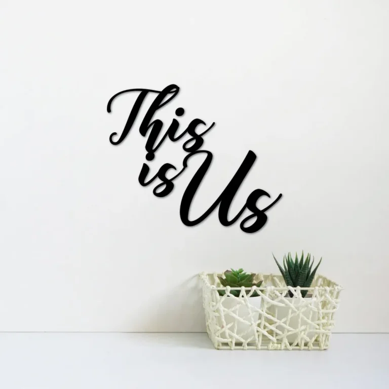 This Is Us Sign, Metal Wall Quote, Family Sign, Modern Rustic Wall Decor, Living Room Decor, Metal Word Art Farmhouse Decor, Wife Gift