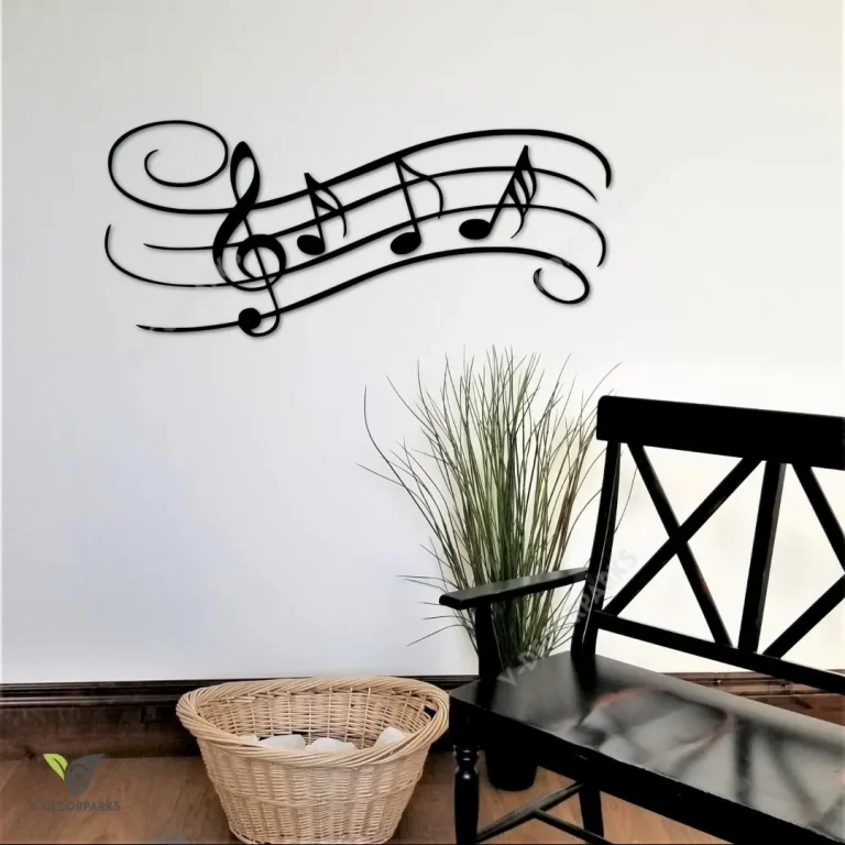 Music Notes Metal Wall Art - Musician Gifts, Play Musician Wall Art, Music Notes Wall Decor, Music Room Wall Art, Cutout Music Sign