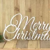 Merry Christmas Sign, Metal Wall Art, Christmas Decorations, Holiday Decor, Laser Cut Metal Sign, Outdoor Christmas Decor