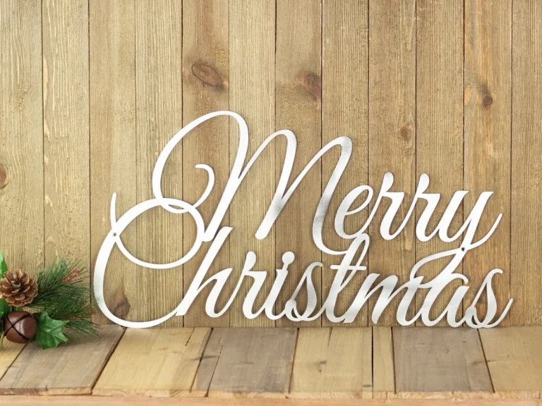 Merry Christmas Sign, Metal Wall Art, Christmas Decorations, Holiday Decor, Laser Cut Metal Sign, Outdoor Christmas Decor