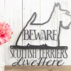 Scottish Terrier Sign, Scottie, Dog Sign, Metal Wall Art, Scottish Terrier Gift, Wall Decor, Laser Cut Metal, Silver Vein Shown