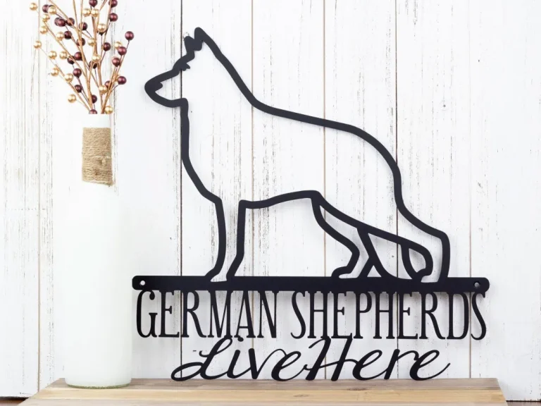 German Shepherd Metal Wall Art, Metal Sign, Dog Lover Gift, Metal Wall Decor, Outdoor Sign, Sign, Wall Decor, Metal Art