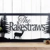 Custom Name Sign, Custom Metal Sign, Metal Sign, Personalized Sign, Lake Home Decor, Cabin Decor, Rustic Decor, Metal Wall Art, Deer