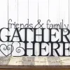 Friends & Family Gather Here Metal Sign, Metal Wall Art, Steel Sign, Wall Hanging, Home Decor, Hearts, Gather Sign, Metal Wall Decor