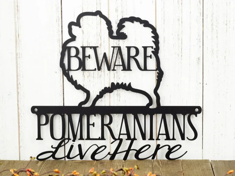 Pomeranian Sign, Metal Wall Art, Outdoor Wall Decor, Dog Mom, Dog Lover Gift, Metal Wall Hanging, Outdoor Sign, Metal Sign