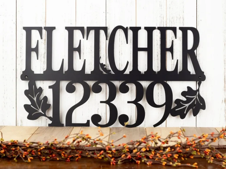 Custom Family Name And Address Metal Sign, House Numbers, Last Name Sign, Metal Wall Art, Outdoor Sign, Address Plaque