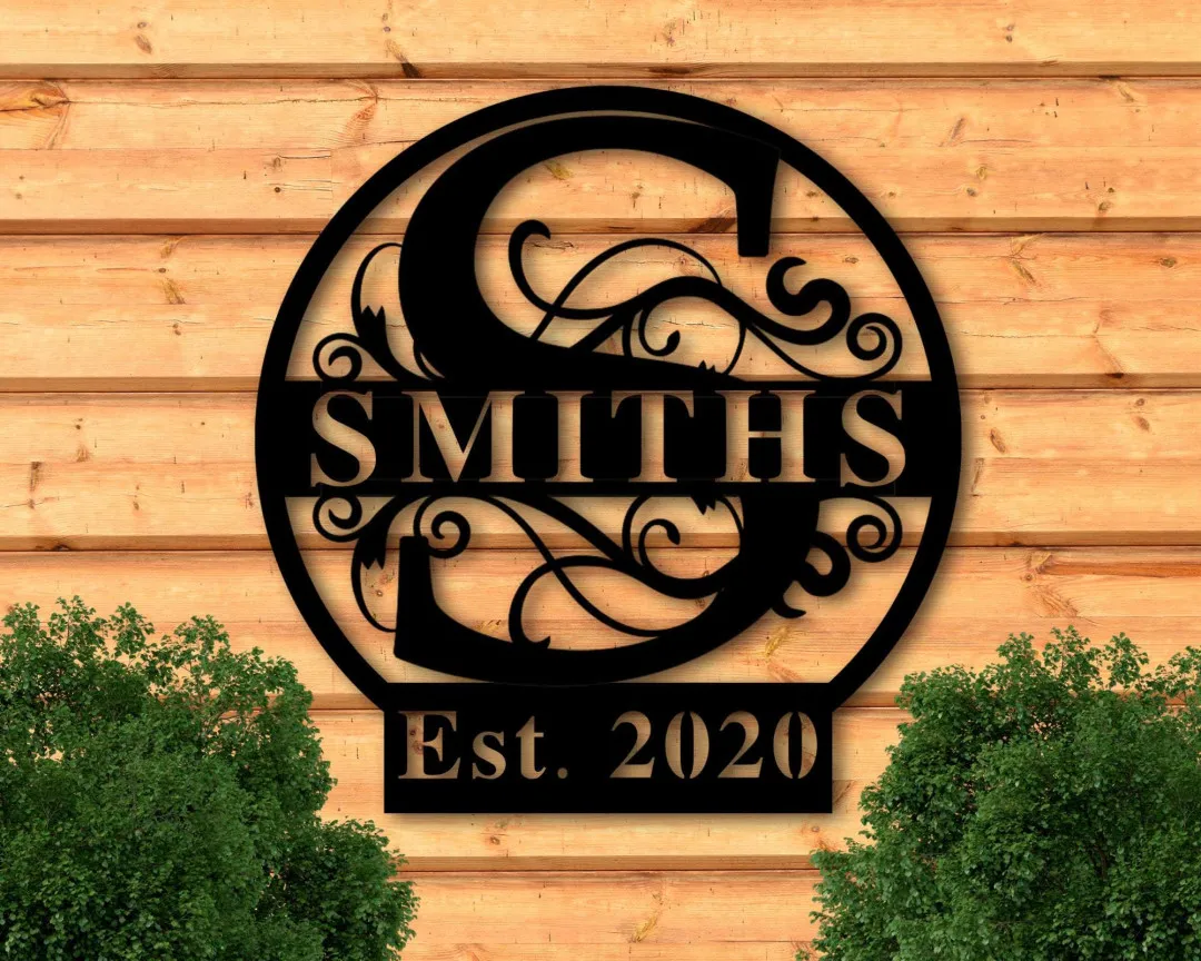 il_fullxfull.2211962643_93dm_1024x1024_2x_e2ed29b6-ede0-416c-899a-6aaf610645c4.webp Personalized Family Name Metal Sign, Established Metal Sign, Established Family Sign, Housewarming Gift, Wedding Gift, Metal Door Sign