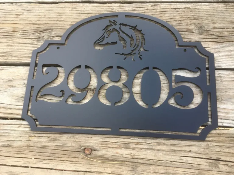 Horse Address Sign, Custom Metal Address Sign