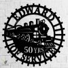 Personalized Train Sign, Retired Train Engineer, Locomotive Train, Gift Retirement, Metal Sign, Rail Track, Railroad Sign, Retired Railway