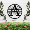 Custom Family Name Metal Sign, Initial Sign, Metal Monogram Sign, Door Hanger, Last Name Sign, Metal Wall Art, Metal Decorative Wall Art