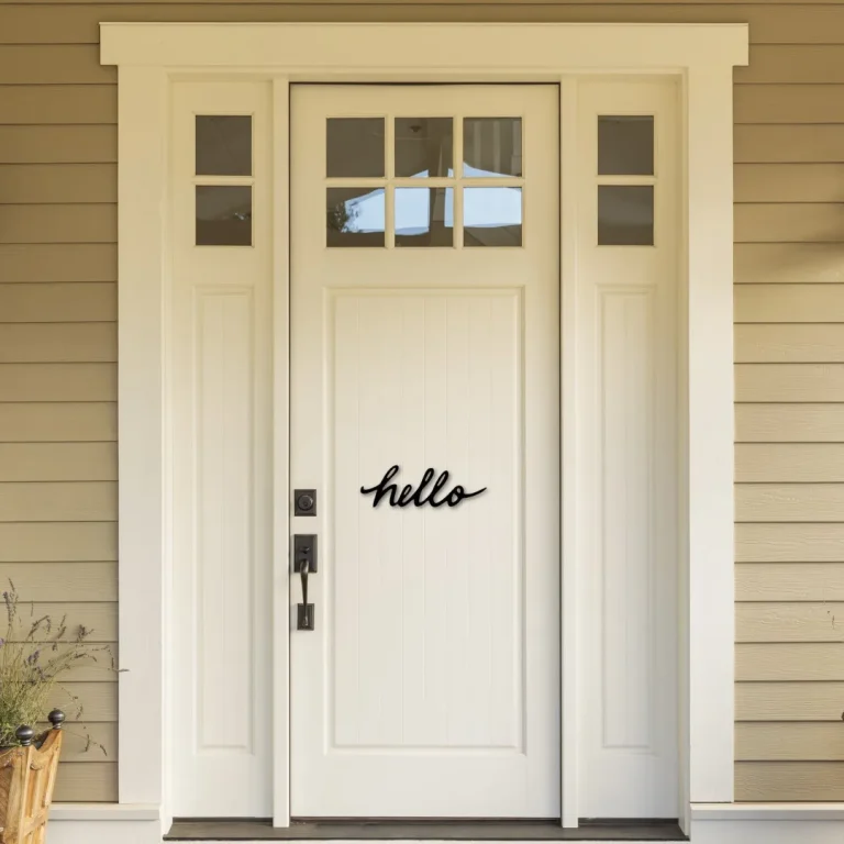 Metal Hello Sign, Script Words For The Wall, Metal Rustic Word Art, Hello Sign, Front Porch Decor, Entryway Sign, Hello For Wreath