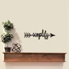 Simplify Arrow Sign, Metal Wall Art, Arrow Decor, Simplify Word Art, Steel Script Word, Word Arrows, Simplify Sign, Cursive Word