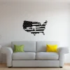 American Flag Metal Wall Art, United States Map Flag With Ar15 Rifle, Usa Military Decor, Patriotic Americana Art, Metal Wall Decor