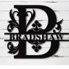 Custom Family Name Metal Sign, Initial Sign, Metal Monogram Sign, Door Hanger, Last Name Sign, Metal Wall Art, Metal Decorative Wall Art