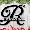 Custom Family Name Metal Sign, Initial Sign, Metal Monogram Sign, Door Hanger, Last Name Sign, Metal Wall Art, Metal Decorative Wall Art