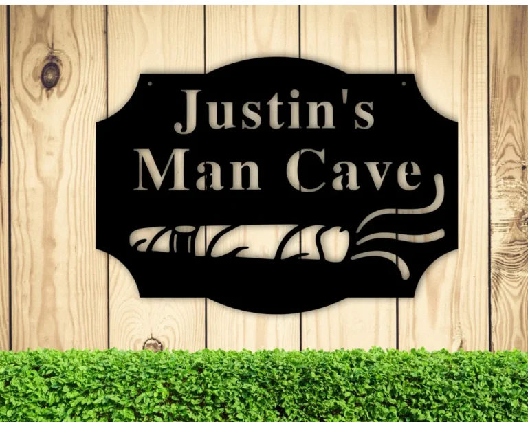 Personalized Man Cave Sign, Custom Man Cave Sign, Custom Cigar Sign, Cat Cave, Game Room Sign, Custom Bar Sign, Father's Day Gift Cigar Sign