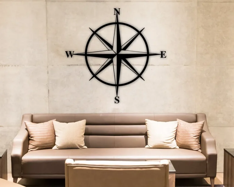 North Star Compass Rose Shape, Beautiful Metal North Star Compass, Custom Metal Star Compass, Unique Gift Idea, Wall Hanger Custom Metal Art