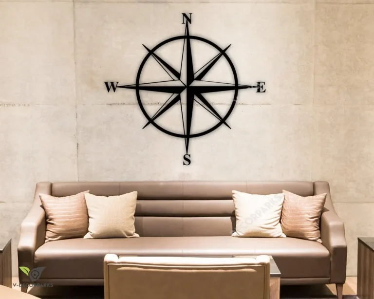 North Star Compass Wall Art, North Star Wall Art, Star Compass For Wall, Vintage Metal Wall Art, Custom Rustic Compass, North Start Compass