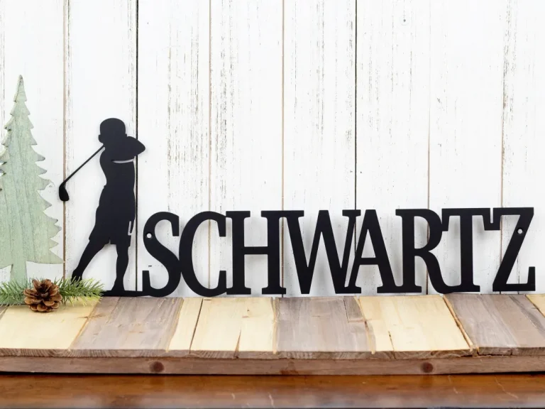 Personalized Golf Name Sign, Boy Golfer, Metal Wall Art, Golf Sign, Metal Sign, Custom Sign, Personalized Sign