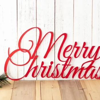 Merry Christmas Sign, Metal Wall Art, Farmhouse Christmas, Christmas Decor, Laser Cut Metal Sign, Holiday Decor, Rustic Christmas