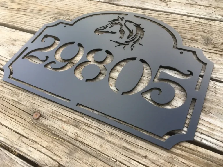 Horse Address Sign, Custom Metal Address Sign