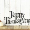 Happy Thanksgiving Metal Wall Art, Metal Sign, Thanksgiving Decor, Outdoor Sign, Fall Decor, Autumn Decor