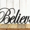 Believe Metal Wall Art, Metal Sign, Christmas Decor, Metal Wall Decor, Sign, Wall Hanging, Outdoor Sign, Inspirational, Wall Art