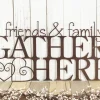 Friends & Family Gather Here Metal Sign, Metal Wall Art, Home Decor, Cabin Decor, Hearts, Kitchen Decor, Lake Home Decor