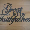 Great Is Your Faithfulness Sign, Great Is Your Faithfulness, Great Is Thy Faithfulness Sign, Lamentations 3:23, Metal Scripture Wall Art