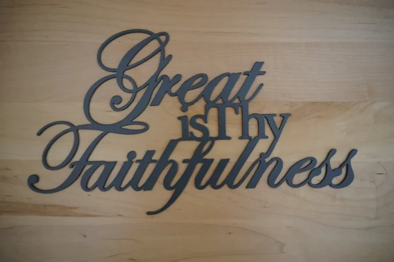 Great Is Your Faithfulness Sign, Great Is Your Faithfulness, Great Is Thy Faithfulness Sign, Lamentations 3:23, Metal Scripture Wall Art