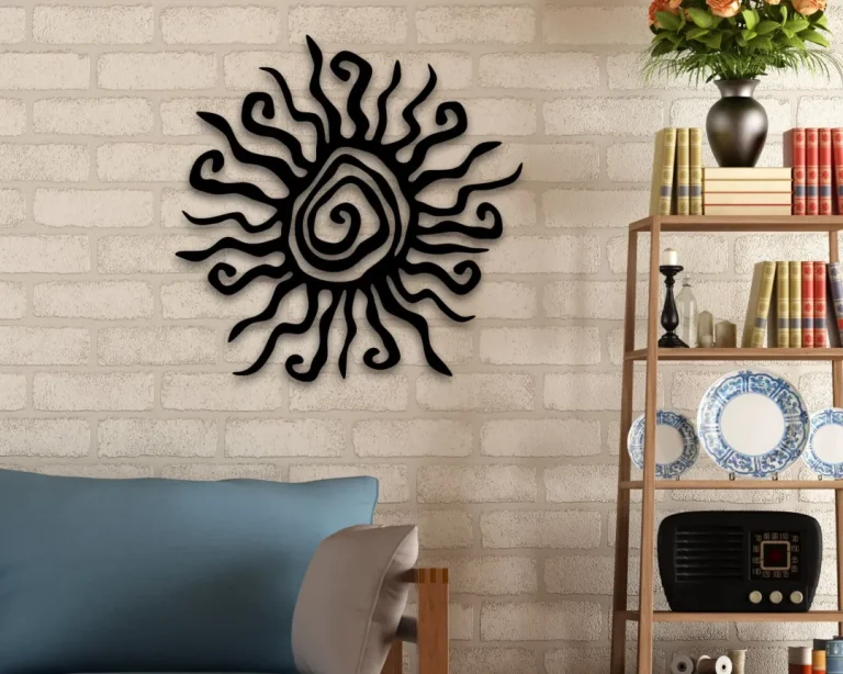 Hippie Fun Wacky Sun, Unique Sun, Metall Wall Garden Outdoor Spiral Decor Art, Metal Wall Art, Hippy Home Decor, Garden Art, Garden Decor