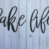 Lake Life Metal Sign, Lake House Decor, Metal Wall Art, Housewarming Gift, Metal Words, Lowercase Lake Life Sign