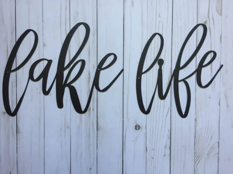 Lake Life Metal Sign, Lake House Decor, Metal Wall Art, Housewarming Gift, Metal Words, Lowercase Lake Life Sign