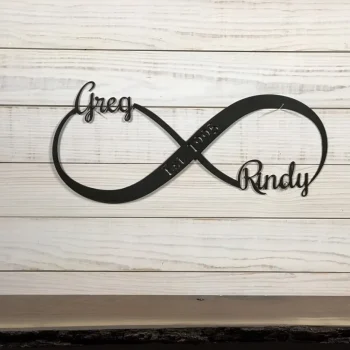 Infinity Sign, Family Established Name Sign, Unique Wedding Gift For Couple,