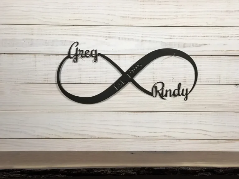 Infinity Sign, Family Established Name Sign, Unique Wedding Gift For Couple,