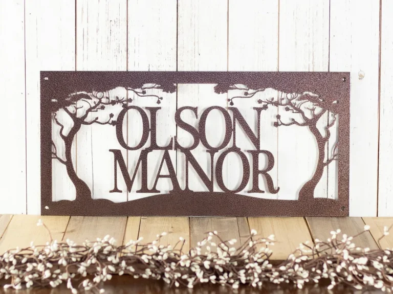 Laser Cut Name Sign - Custom Family Name Sign - Custom Metal Wall Art - Cottage Sign - Lake House Decor - Outdoor House Sign