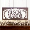 Laser Cut Name Sign - Custom Family Name Sign - Custom Metal Wall Art - Cottage Sign - Lake House Decor - Outdoor House Sign