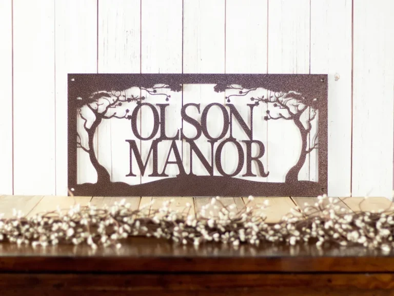 Laser Cut Name Sign - Custom Family Name Sign - Custom Metal Wall Art - Cottage Sign - Lake House Decor - Outdoor House Sign