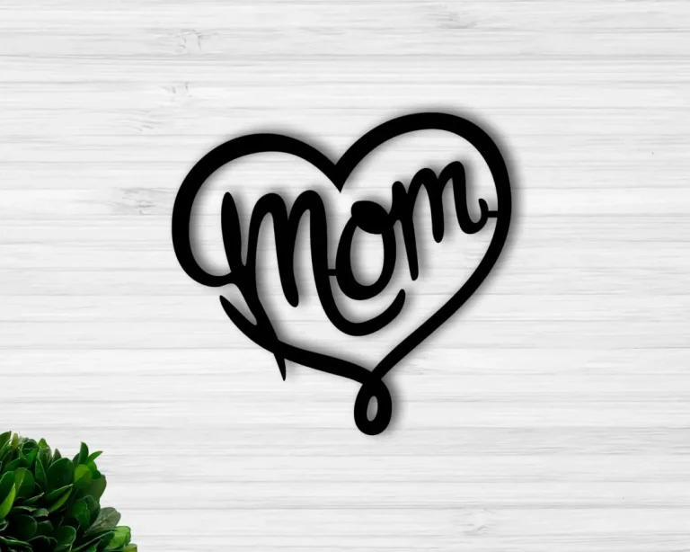 Mothersday Heart Sign, Mothersday Gif, Gift For Mom, Metal Mom Sign, Mothersday Gift ,