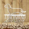 Metal Laser Cut Sign - Dachshund Gift - Beware Of Dog Sign