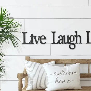 Live Laugh Love Metal Word Signs