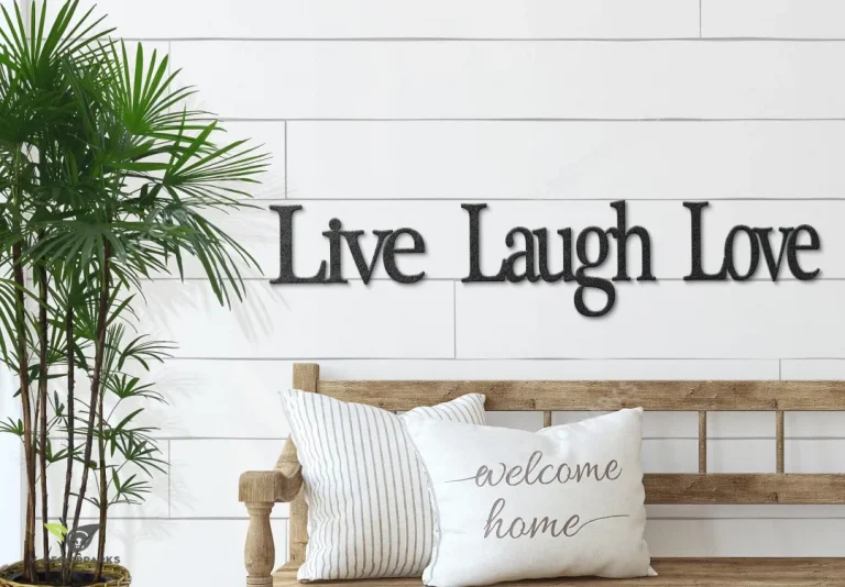 Live Laugh Love Metal Word Signs